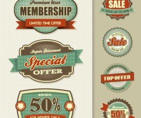 Best business elements labels vector 04