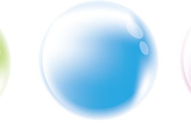 Set of 3D color Ball vector art