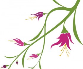 Vivid with flower elements vector graphics