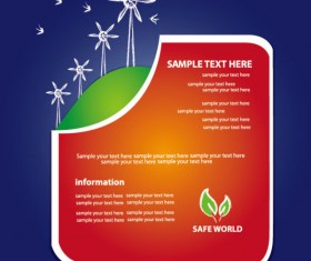 Set of Abstract color template background vector 04