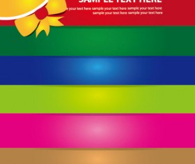 Set of Abstract color template background vector 05