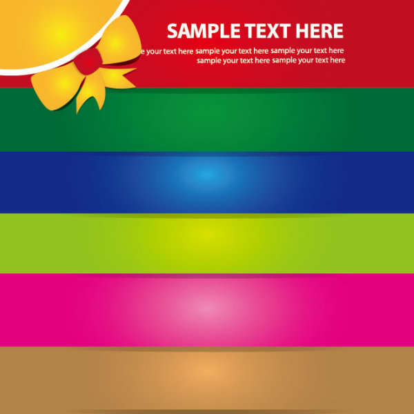 Set of Abstract color template background vector 05