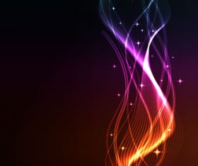 Colorful Shiny Waves background vector graphic 03