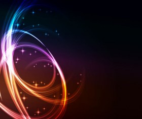 Colorful Shiny Waves background vector graphic 05