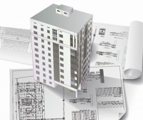 Architecture drawings design elements vector graphics 05