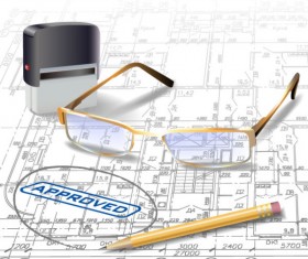 Architecture drawings design elements vector graphics 07