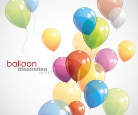 Festival elements of colorful balloon Illustration vector 01