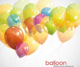 Festival elements of colorful balloon Illustration vector 04