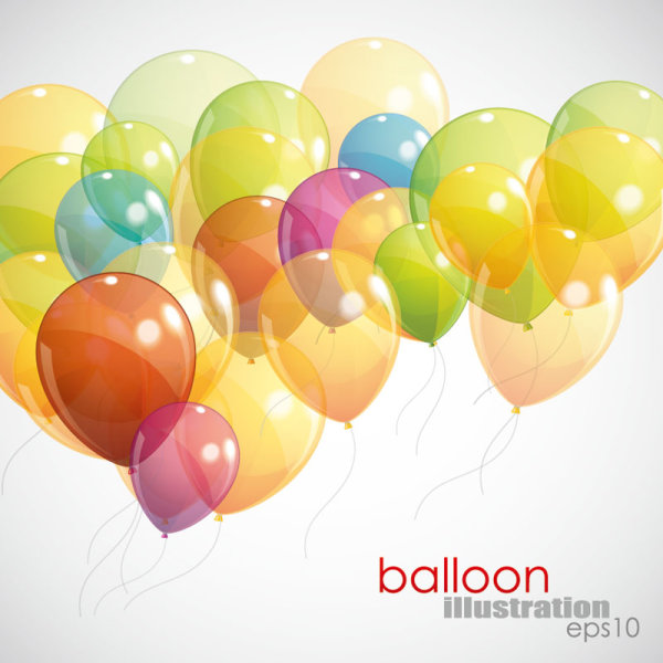 Festival elements of colorful balloon Illustration vector 04