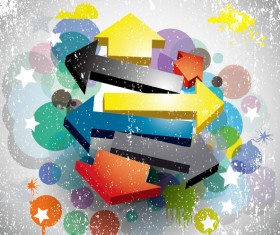 Set of garbage 3D elements vector art 01