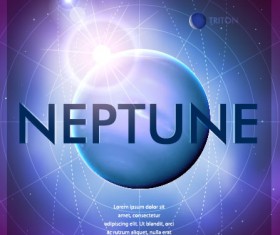 Set of nine planets in the solar system vector 01