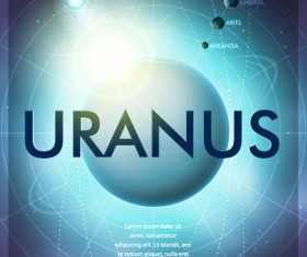 Set of nine planets in the solar system vector 02