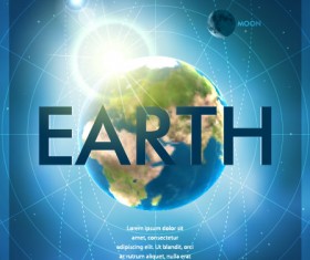 Set of nine planets in the solar system vector 03