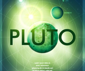 Set of nine planets in the solar system vector 04