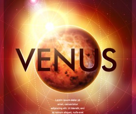 Set of nine planets in the solar system vector 05