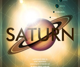 Set of nine planets in the solar system vector 06