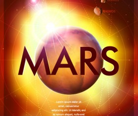 Set of nine planets in the solar system vector 09