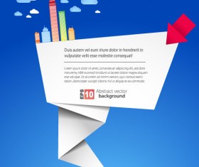 Elements of Abstract Origami vector background 03