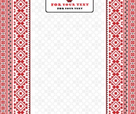 Ukraine Style Fabric ornaments vector graphics 04