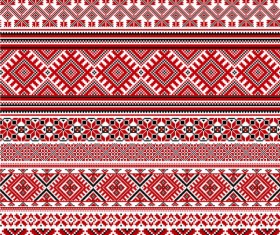 Ukraine Style Fabric ornaments vector graphics 08
