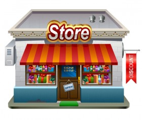 Elements of Cartoon Store vector 01