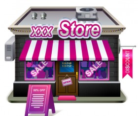 Elements of Cartoon Store vector 03