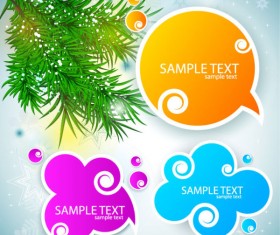 Creative Speech Circle and cloud vector set 01