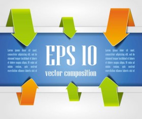 Arrow web design elements vector