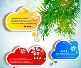Creative Speech Circle and cloud vector set 02