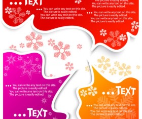 Creative Speech Circle and cloud vector set 03