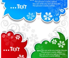 Creative Speech Circle and cloud vector set 05