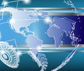 Concept Map elements vector background art 01