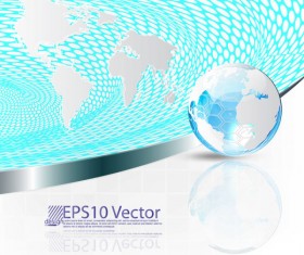 Concept Map elements vector background art 04