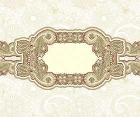 Retro lace Decoration Frames vector 05