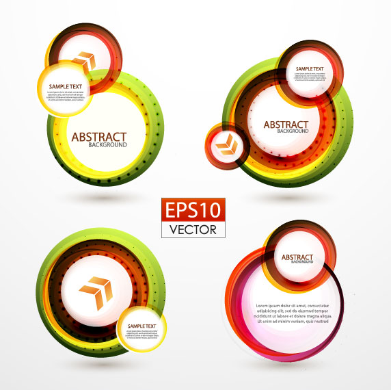 Abstract Circle concept background vector 01