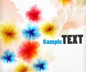 Shiny flower background vector 01