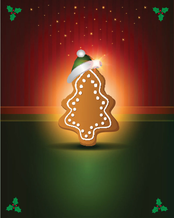 Cute Christmas creative Greeting Cards vector 04