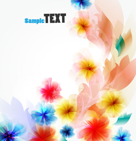 Shiny flower background vector 02