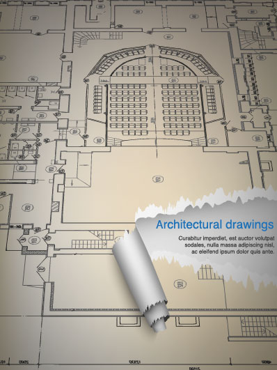 architectural drawings design elements vector 01