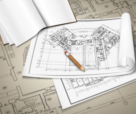 architectural drawings design elements vector 02
