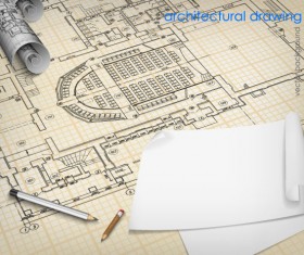 architectural drawings design elements vector 04