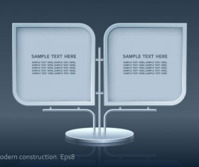 Set of modern construction Signboard vector 02