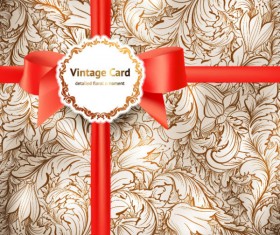 Vintage lace background vector 02