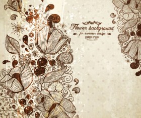 Vintage lace background vector 05