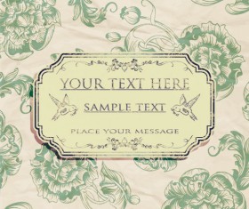 ornate Retro Floral background vector 01
