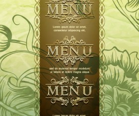 ornate Retro Floral background vector 04