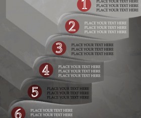 Set of number Modern banner vector 01