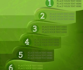 Set of number Modern banner vector 02