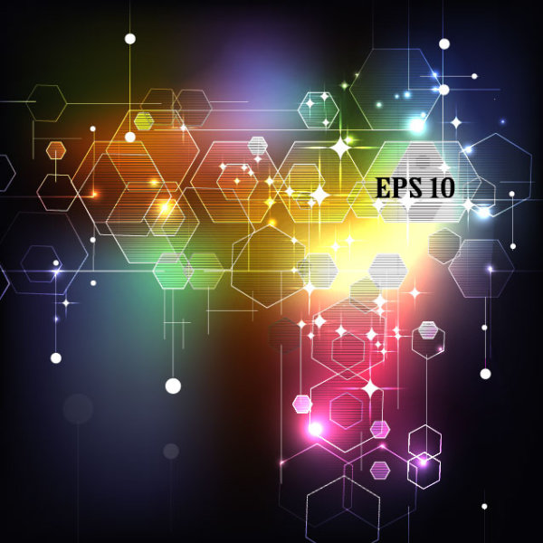 Abstract Shiny elements vector background art 01