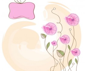 Hand drawn cute Flowers vector 01